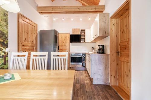 مطبخ, Blockhaus - Ferienwohnung Sunset in Augustusburg