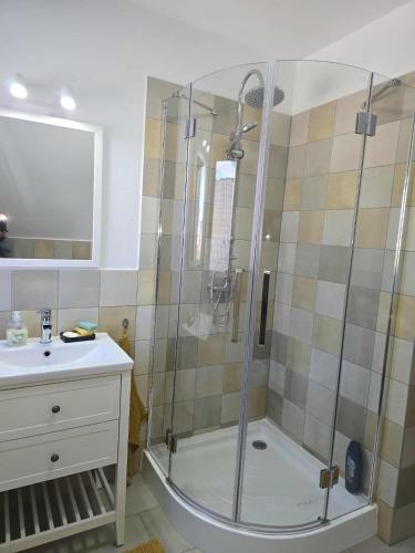 Bathroom, Kovacs apartman in Targu Secuiesc