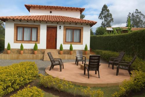 Cabaña familiar con 4 dormitorios y baños privados