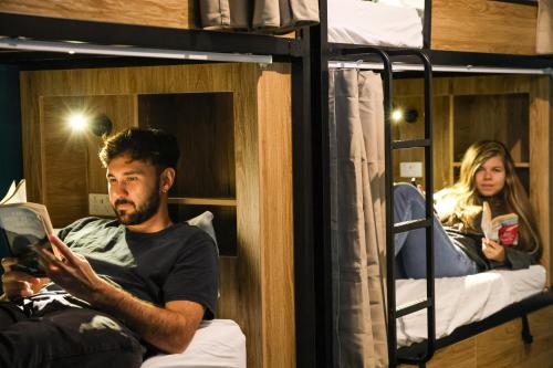 Comfort 8-Bed Mixed Dorm with Power, Fan, Light & Privacy Curtain