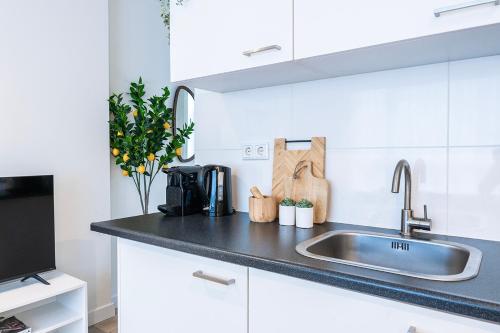 Konyha, Fully Equipped Apartment, lovely bed in Strijp