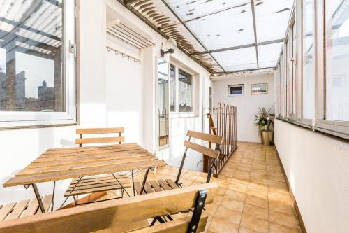 陽台/露台, 弗雷興公寓 (Ferienwohnung Frechen) in 弗雷興