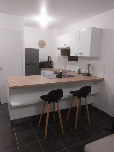 ห้องครัว, Appartement confortable à Sainte-Marie de 72 m² (Appartement confortable a Sainte-Marie de 72 m²) in แซ็งต์-มารี