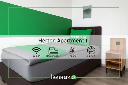 Livemore24 - Apartment 1 in Herten WLAN - Smart-TV - 24-7 Check-in und Küche in Herten, Deutschland