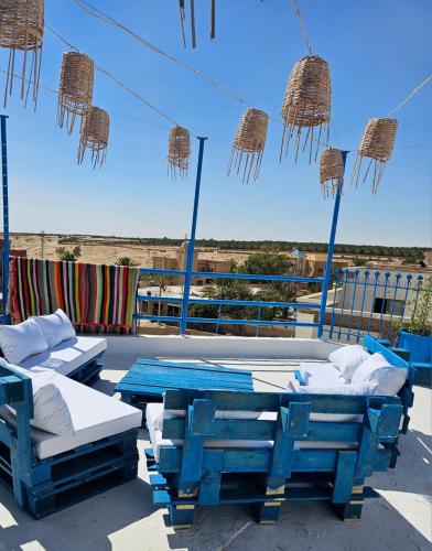 Balcony/terrace, Desert View - Free Breakfast - Residence Oasis Tozeur in Tozeur