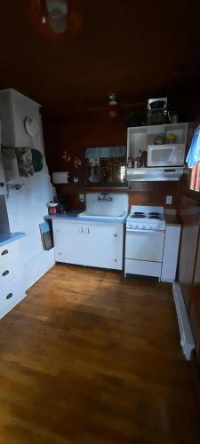 ห้องครัว, Secluded Cottage on East Ash Creek near Fort Robinson State Park, Nebraska in เชดรอน (เนแบรสกา)