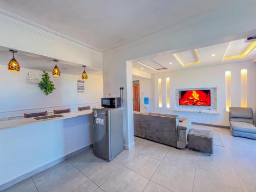 Sala de estar/TV partilhada, Hasna Comfy Apartments in Mombasa
