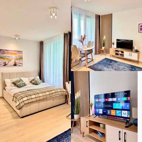 Stylish Modern Studio, Large Balcony, Prague 3, Praga