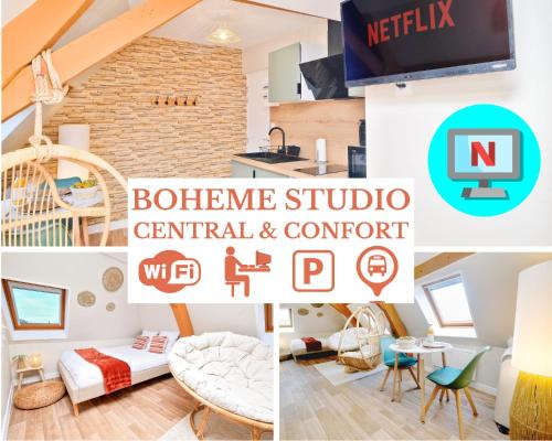 NOUVEAU BOHEME STUDIO - Netflix & Clim - Centre Ville Transports - Idéal PRO ou COUPLE - Cosy & Confort - NEUF & OFFRE SPÉCIALE - Location saisonnière - Saint-Omer