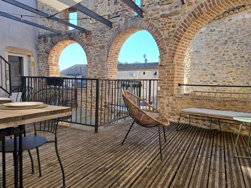 Balkons/terase, Gîtes NouLou - appartementen - airco (Gites NouLou - appartementen - airco) in Saint-Denis (Languedoc-Roussillon)