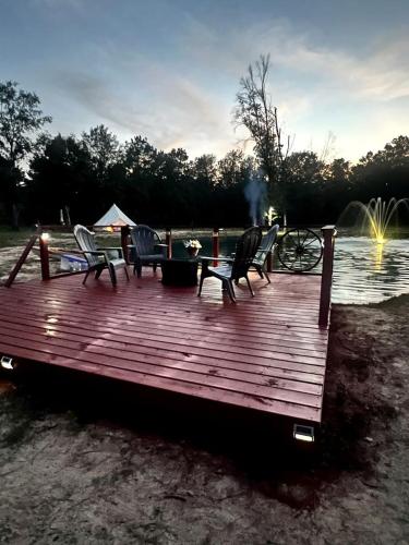 Rustic Bell Tent on a Texan Farm, Nestled in the Sam Houston National Forest, Perfect for a Weekend  in Cleveland (TX)