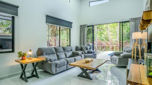 Modern Retreat in the Rainforest with River Access in Tortugal