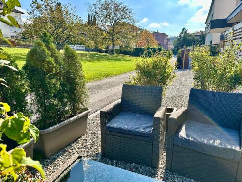 balkon/terras, Alpenglanz Deluxe Studio in Schaan