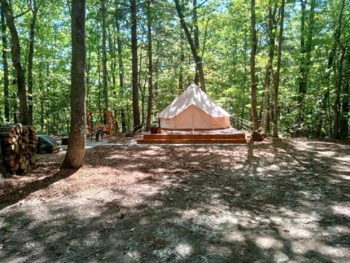 Remote Equipped Bell Tent Surrounded by Nature with Great Hiking Trails in Virginia in Čurčvilla (VA)