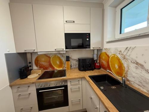 Kitchen, Premium Yacht Ausstattung Apartments Hotel 3 in Neugraben-Fischbek