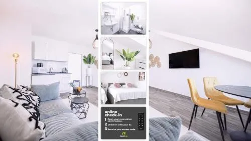 nestup - Zentrales Apartment mit Boxspringbetten, Smart-TV und ausgestatteter Küche in Kassel, Deutschland