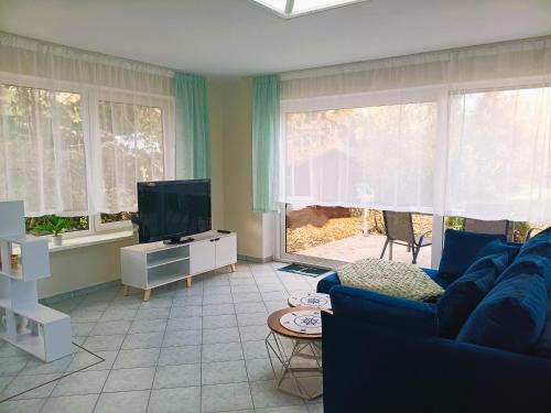 設施, Ferienhaus - Ankerplatz am Werlsee, mit eigenem Bootssteg und Sauna in 格林海德