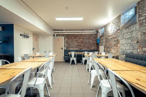 ห้องอาหาร, Auberge de Jeunesse de Tournai - Youth Hostel in ทัวร์เน