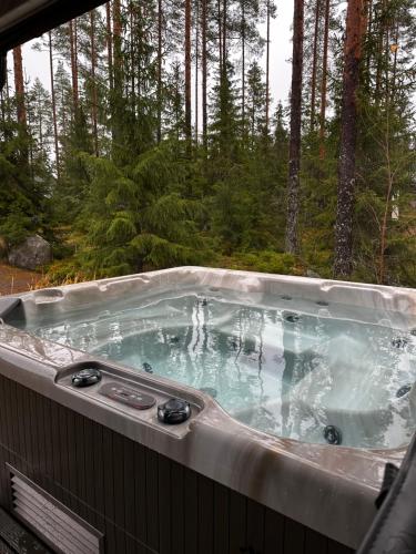 Open air bath, Villa Borealis in Palkane