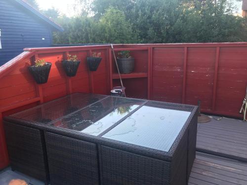 ระเบียง/ชานเรือน, Townhouse with 4 bedrooms near Sørstrand in โฟลโร