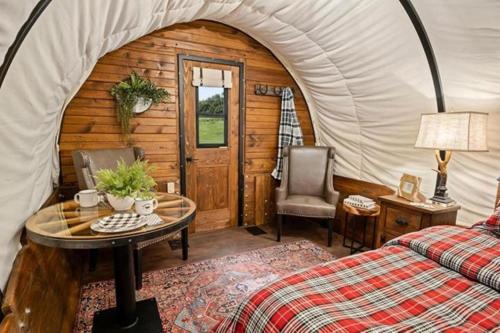 Grand Canyon Covered Wagon for Family-Friendly Glamping in Meadview, Arizona in 米德維尤
