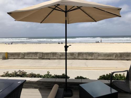 Ocean Front On Beach! -2 Master BR, 2 Full BA, Patio!, AC, Parking, Close to All