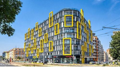 Prague Centre Luxury Apartment & Parking - with large glass balcony, Prague