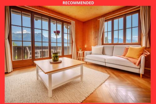 Chalet spa avec terrasse et vue alpine in Leysin, Schweiz