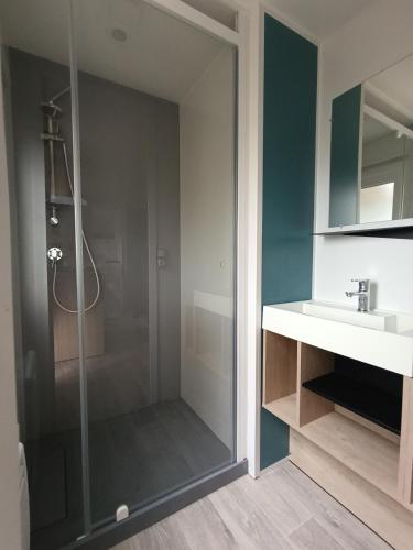 Zuhanyzó, Mobil-home neuf sous les pins, à proximité des infrastructures (Mobil-home neuf sous les pins, a proximite des infrastructures) in St Julien En Born