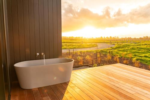 Garden, Harvest Rise Vineyard Cottage in Martinborough