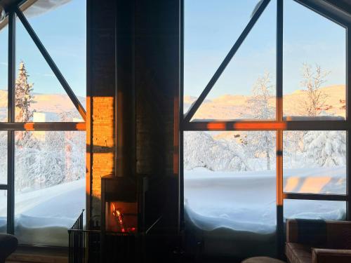 Viesnīcas āriene, Modern Family Cabin At Vegglifjell in Kravik
