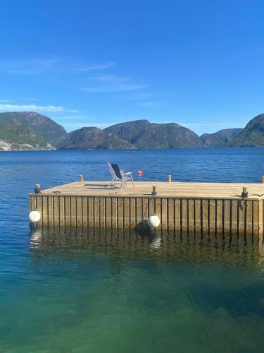 Viesnīcas āriene, Family Cabin With View Over Fjord, Mountain, Wood in Erfjord