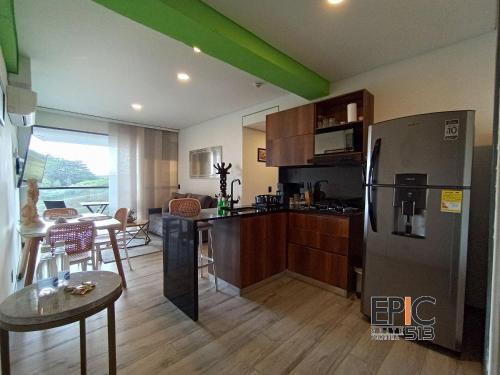 Kitchen, Epic Suite 513 Family Lux Airport 6P 2Room in Olimpica