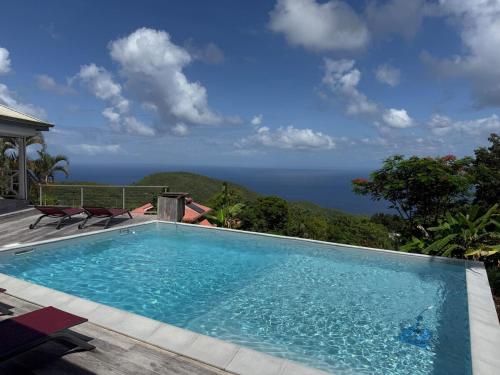 Lodge Orchidee de "La Villa La Palmira" - Vue Mer des Caraibes - Jacuzzi Prive - Acces Piscine 5x9 - in Les Anses-d'Arlet
