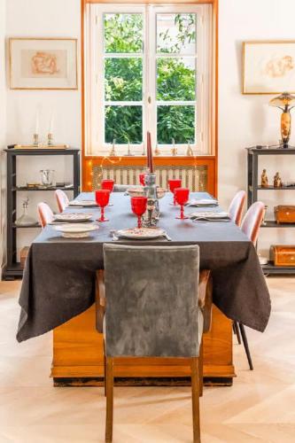 House, garden, Eiffel Tower, Palace of Versailles in Sevres