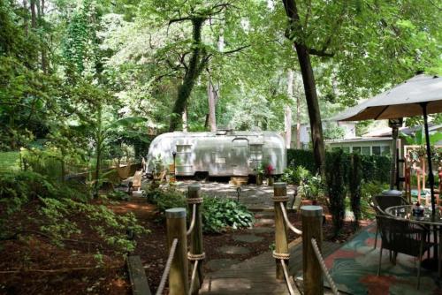 Exterior view, Tiki-Style Airstream Rental Perfect for a Weekend Getaway in Atlanta in Doraville