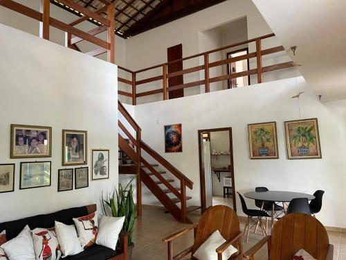 共用Lounge/電視區, Casa da Nadir Spalla - Praia de Cumuruxatiba in 庫穆魯薩迪巴