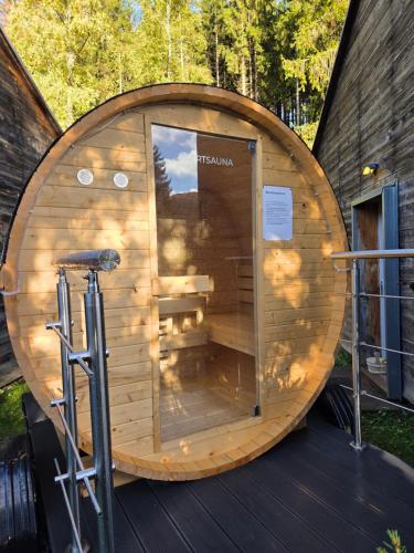 ซาวน่า, Ferienhauser & Bungalows - Naturcamp Meyersgrund im Thuringer Wald in อิลเมเนา