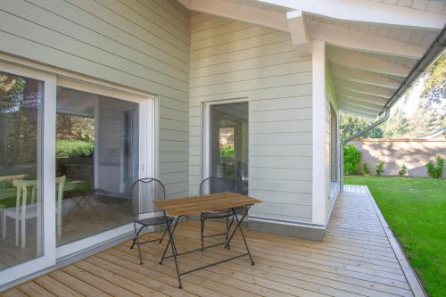 Balkons/terase, Ferienhaus "Zum Hafen 21" in Zislow - Stilvoll entspannen zwischen Wald und See in Zislow