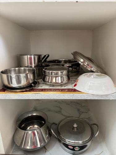 ห้องครัว, 3BHK Near DLF, RMZ & WTC Perungudi - Wi-Fi, AC in ทมิลนาดู