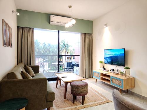 Candolim 1BHK BnB with Balcony & Parking - 5 Minutes to Beach - Goa