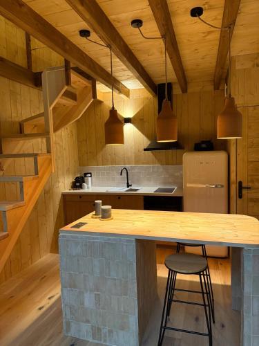 virtuve, Ecolodge de la Palombiere in Saint-Clar