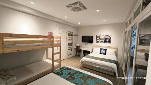 桃園機場羅里輕旅 近桃園竹圍漁港 Rory Hostel in Luzhu District