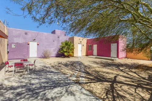 Exterior view, Private desert compound three separate living spaces each with its own entrance in Sky Valley