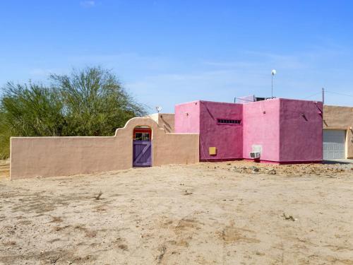 Exterior view, Private desert compound three separate living spaces each with its own entrance in Sky Valley