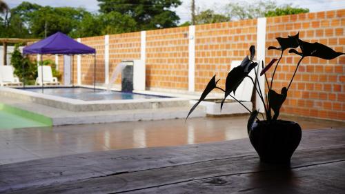 Large country house with pool and large kitchen in Aregua