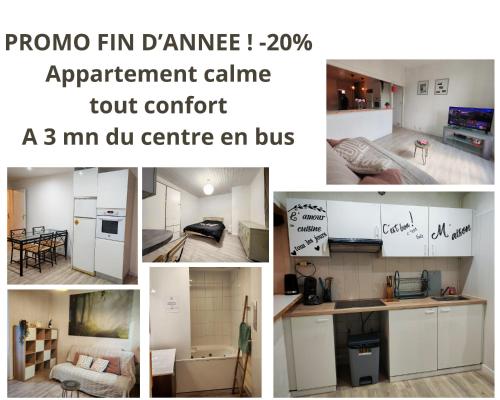 Appart chartreux baignoire massante ,à 3 minutes du centre en bus! 2 étoiles Atout France - Location saisonnière - Voiron