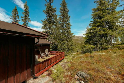 Viesnīcas āriene, Modern Mountain Cabin With Views Over Slokovannet in Kleiv