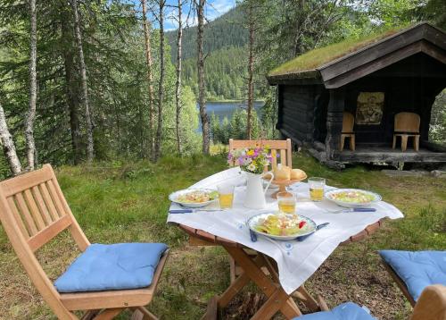 外部景觀, Traditional Log Cabin By Lake Seljord in 弗拉特達爾