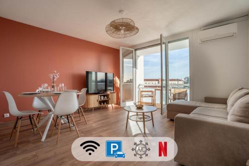 Le Jean Moulin T2 air-conditioned private parking balcony - Location saisonnière - Villefranche-sur-Saône